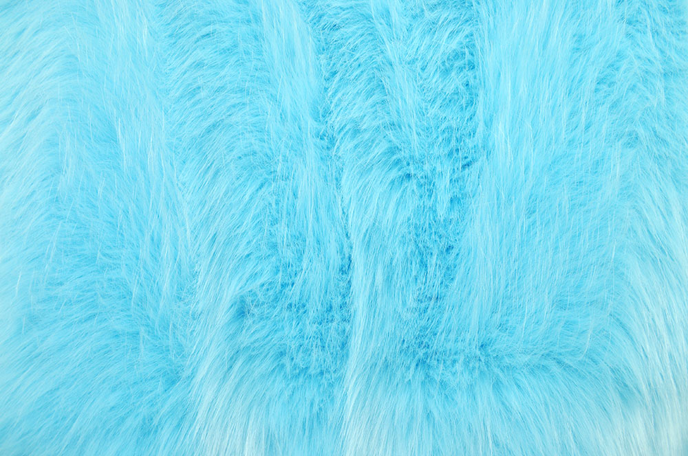 Fuchspelz-Imitat - Hellblau