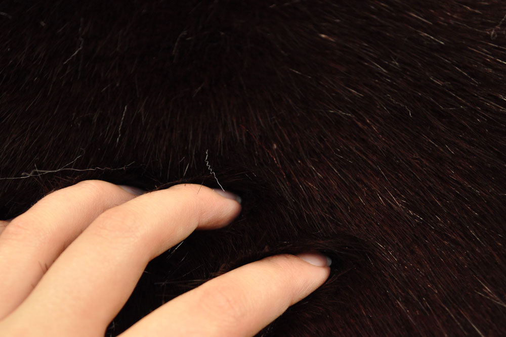 Pelz-Imitat - Hermelin - Burgunder