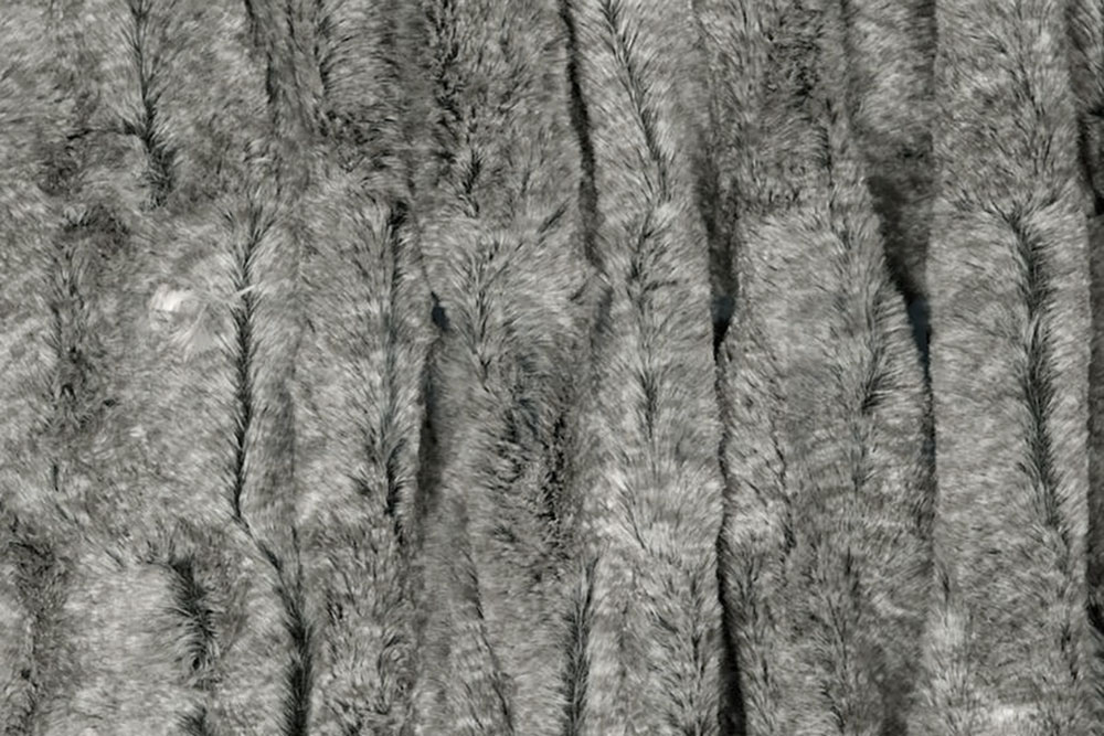 Dunkles Flauschkaninchen - Fellimitat