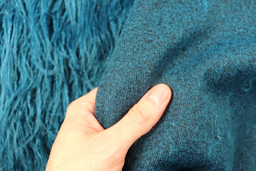 Langhaarfell - Petrol