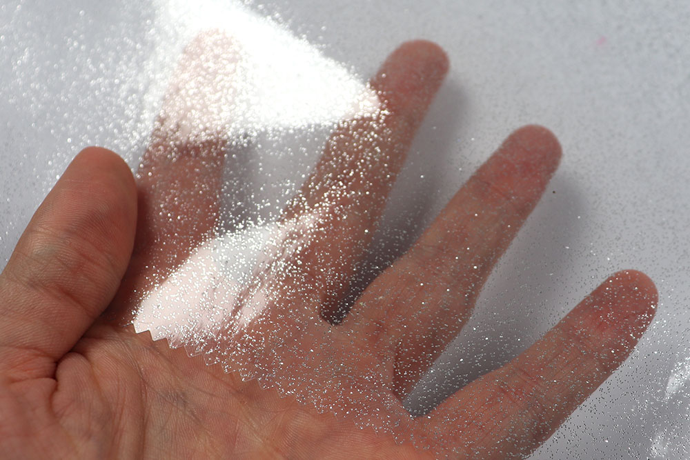 Folien-Meterware Glitter - Silber