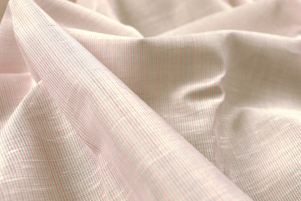 Gardinenstoff transparent - Rosy Stripes