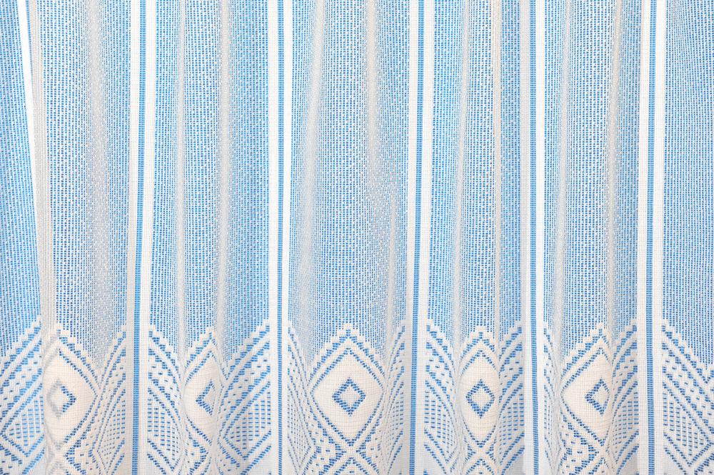 Scheibengardine Bordeaux - Weiß transparent - 90 cm hoch