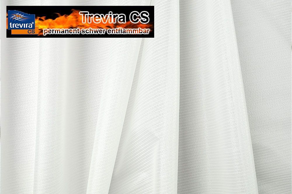 Gardinenstoff - feine Streifen - Trevira CS - 300 cm - 1,0 Meter