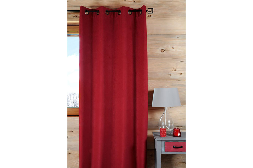 Wärmevorhangstoff mit Wollanteil - Uni