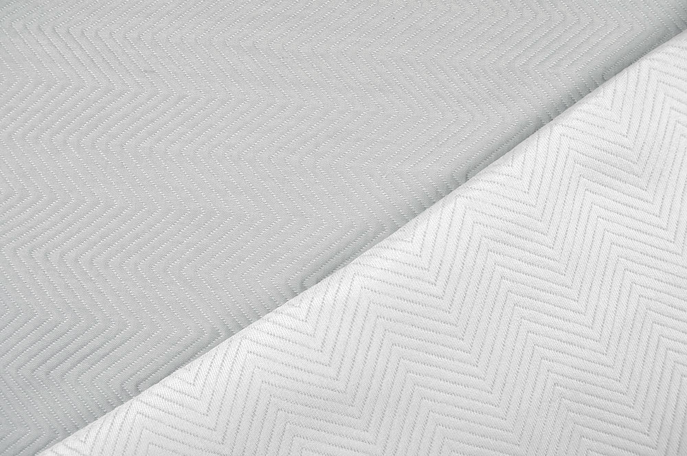 Steppstoff wattiert - Fischgrat 310 cm - Silber