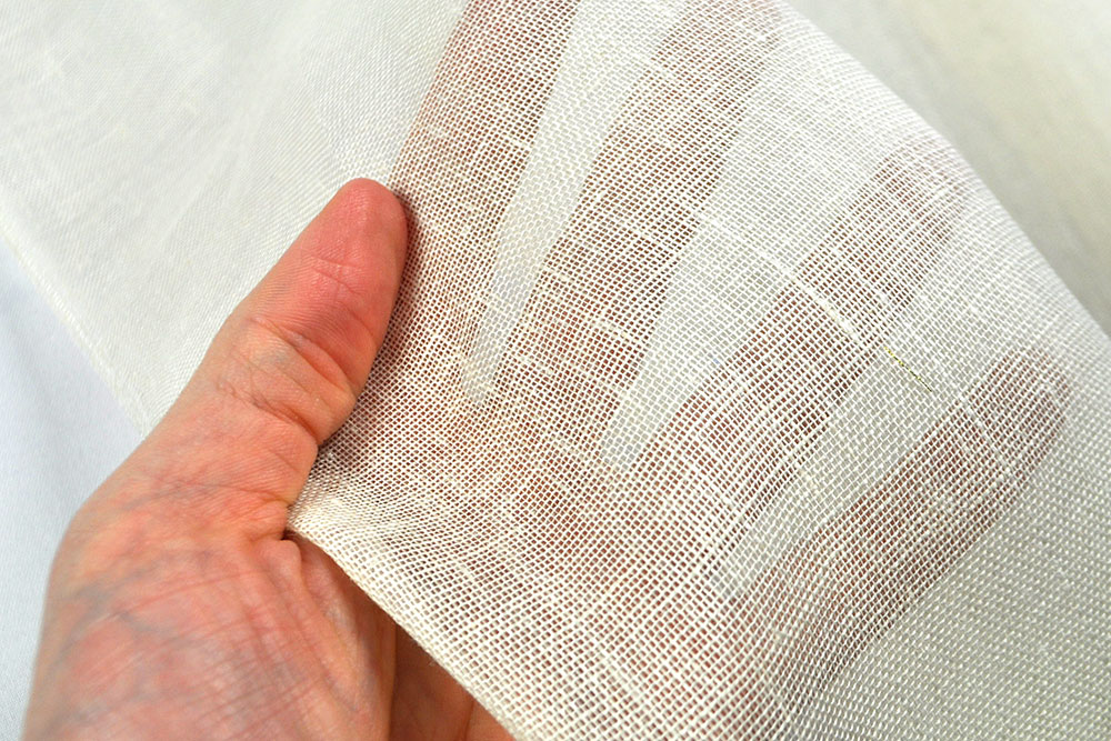 Hanf-Gardinenstoff - Creme