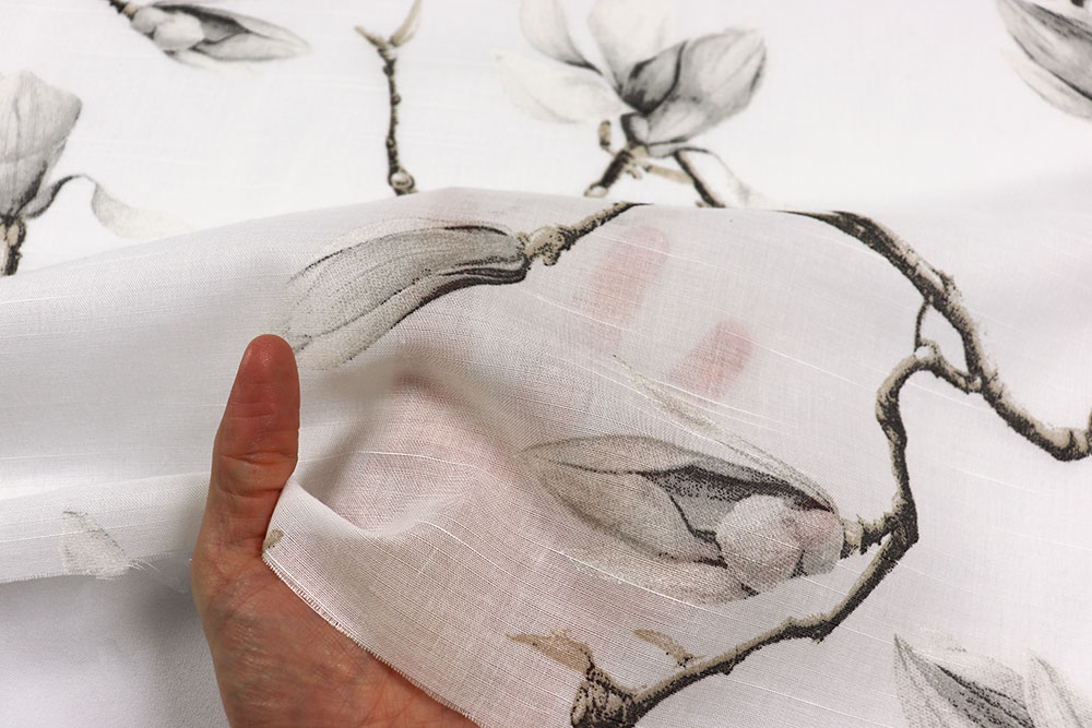 Gardinenstoff - Magnolienzweige