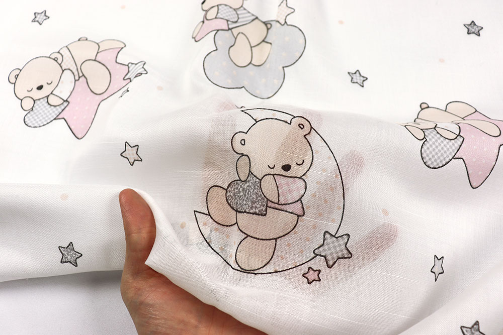 Gardinenstoff Bleiband - Bärchen - 280 cm