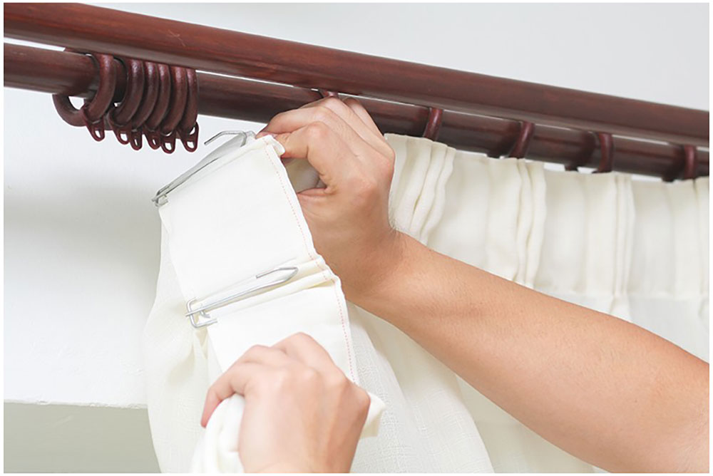 Vorhanghaken - Metall - 55 mm - 10 Stück