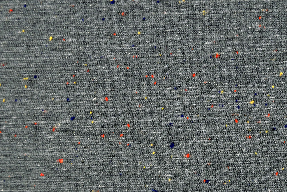 Jersey-Flanell - Sprenkel - Anthrazit