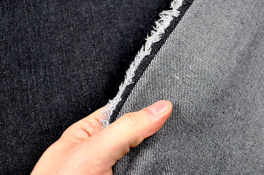 Jeansstoff gewaschen Schwarz