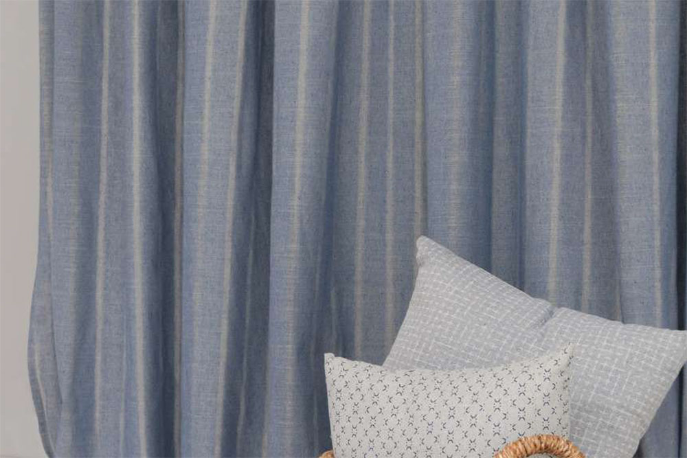 Gardinenstoff aus Jeansresten - Streifen - 300 cm