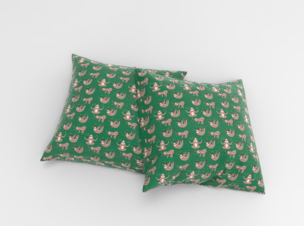 Fleece Stoff - Lazy-Faultier