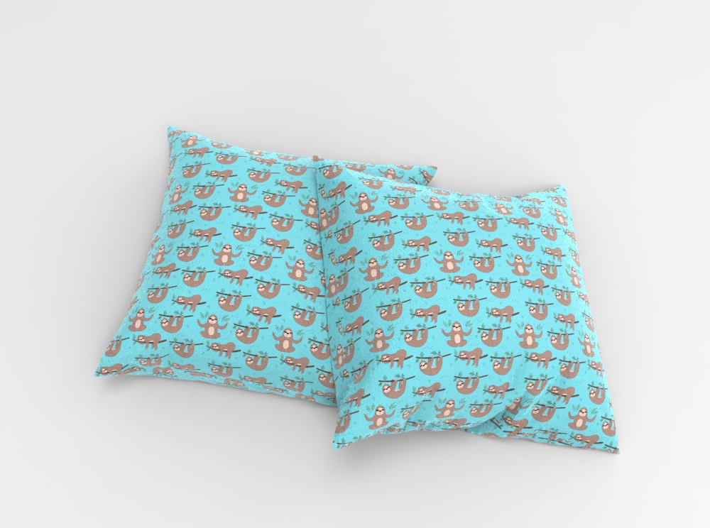 Fleece Stoff - Lazy-Faultier