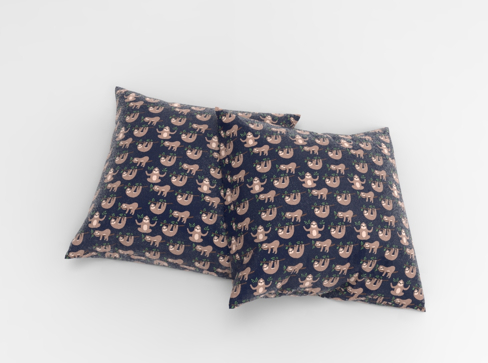 Fleece Stoff - Lazy-Faultier