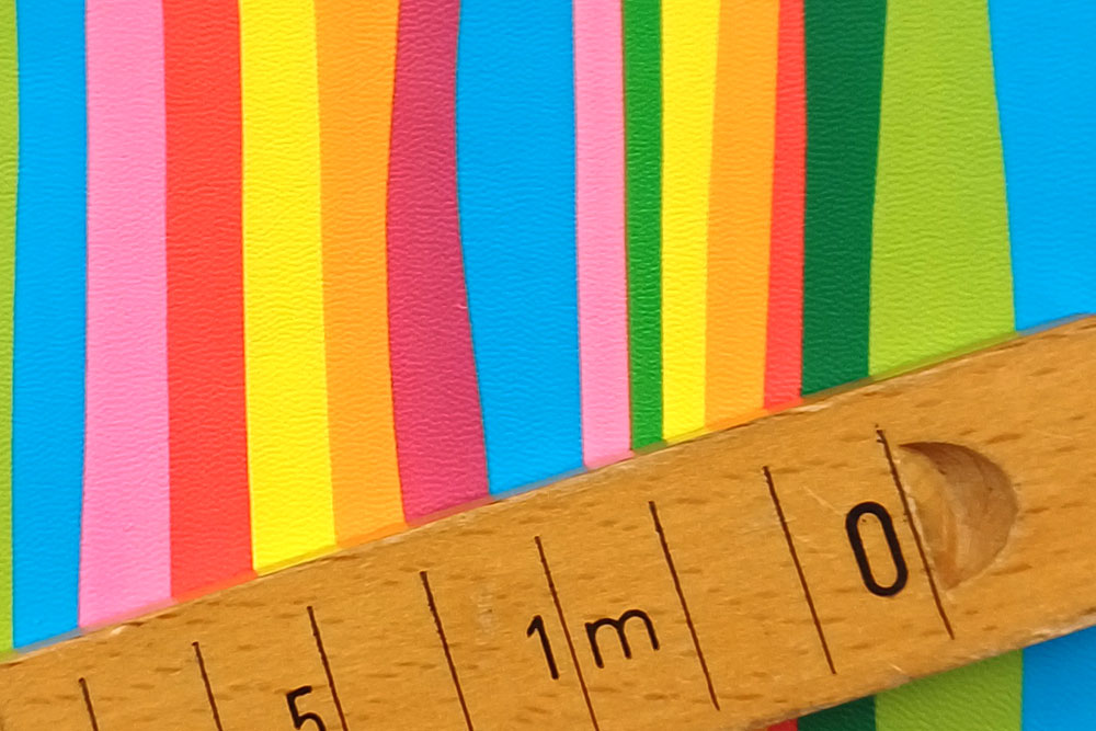 Kunstleder - Bunte Streifen