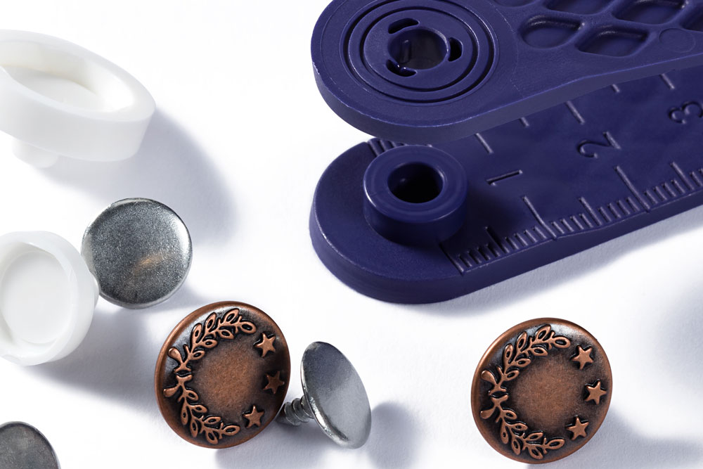 Jeans-Knöpfe - Lorbeerkranz - 14 mm