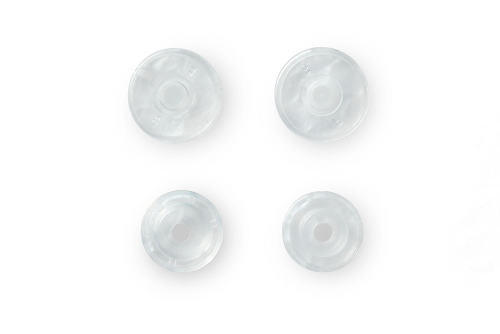 Nähfrei-Druckknöpfe - "Color Snaps" - 12,4 mm - Transparent