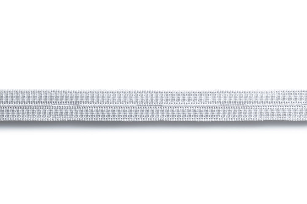 Knopfloch Elastic - 12 mm breit - 3 Meter - Weiß