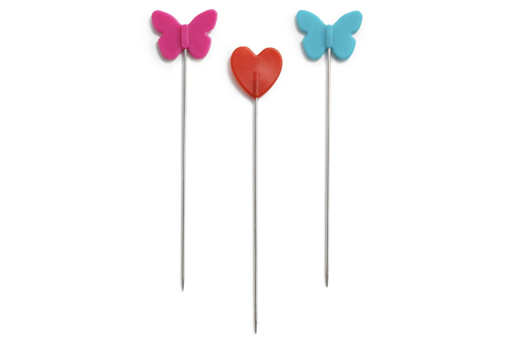 Stecknadeln mit bunten Köpfen