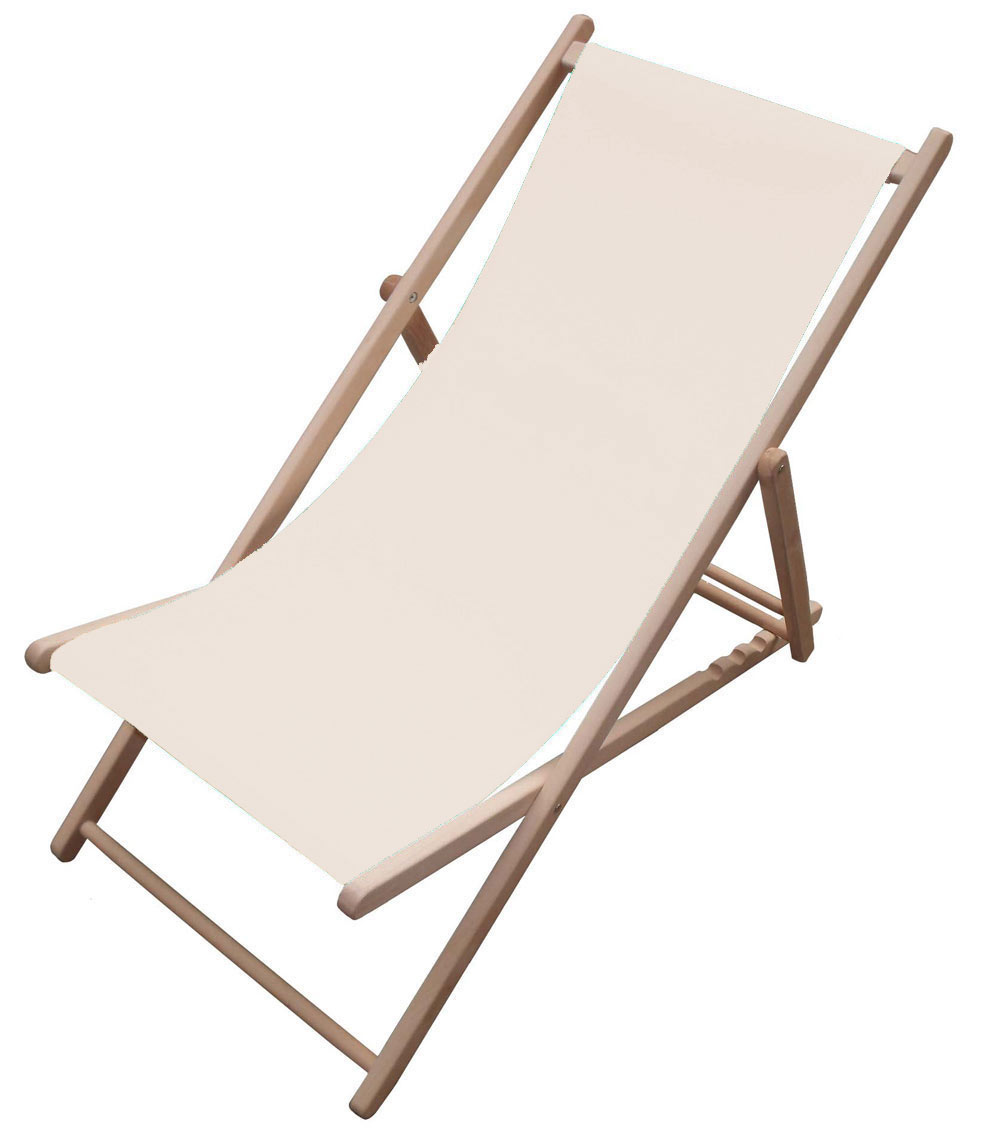 Liegestuhl-Stoff gesäumt - 60 cm breit - Uni - Champagner - 2,0 Meter