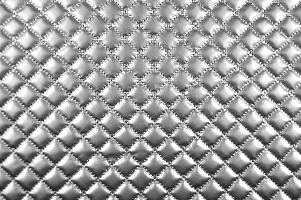 Steppstoff Metallic - Silber