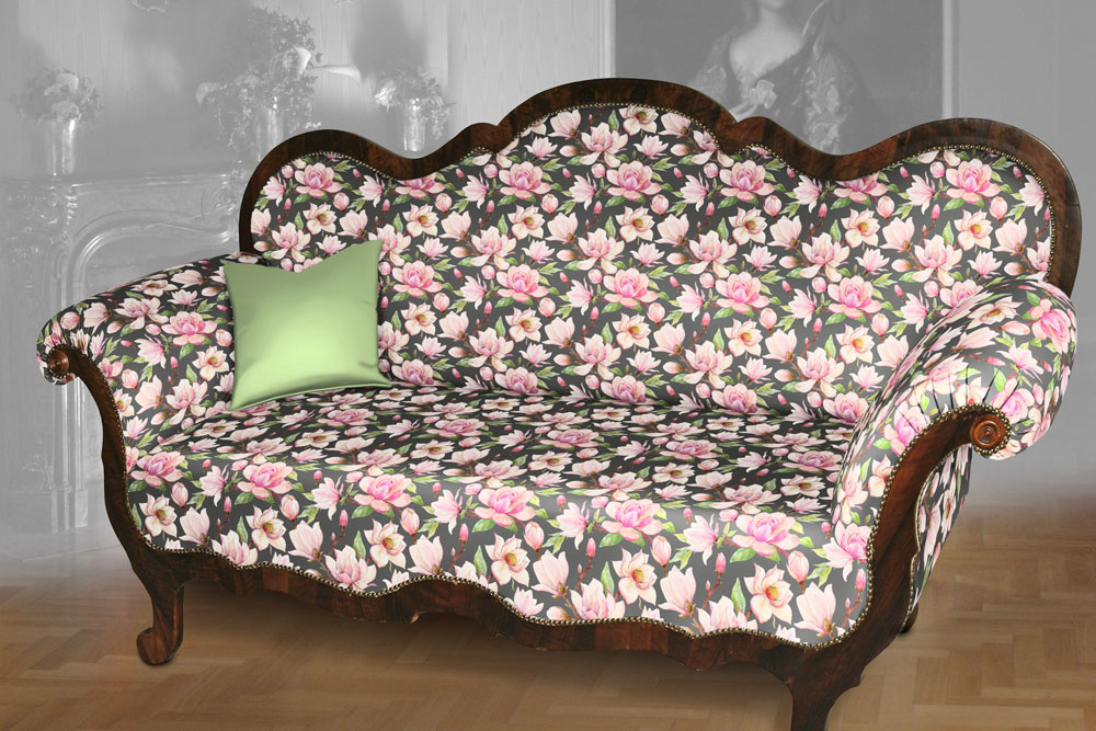 Samt-Stoff - Magnolia Rosé