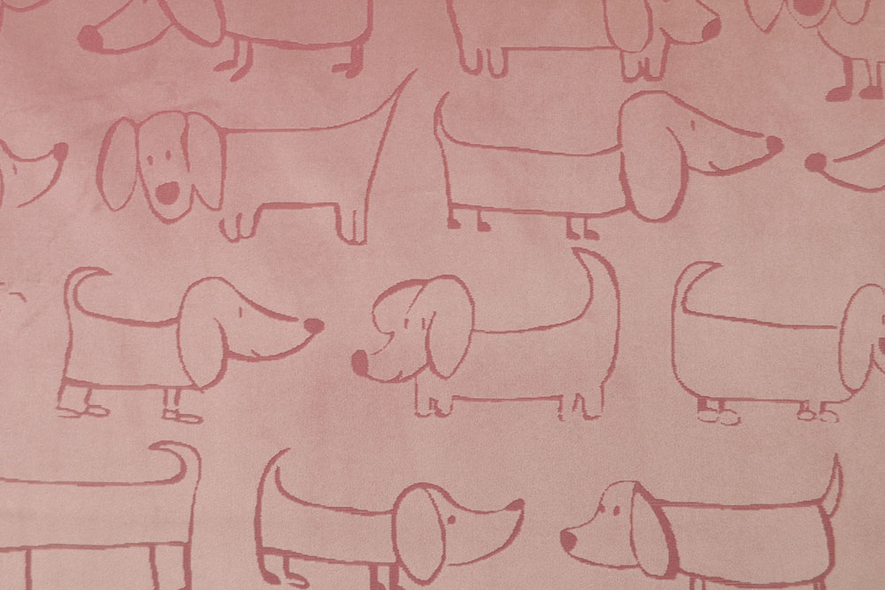 Möbelstoff deluxe - Doggy - Wauzi - Altrosa - 1,0 Meter