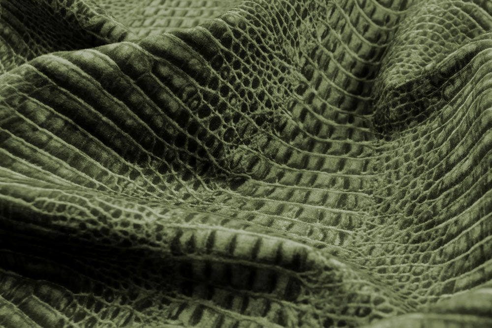 Möbelsamt - Baby-Kroko - Schilfgrün