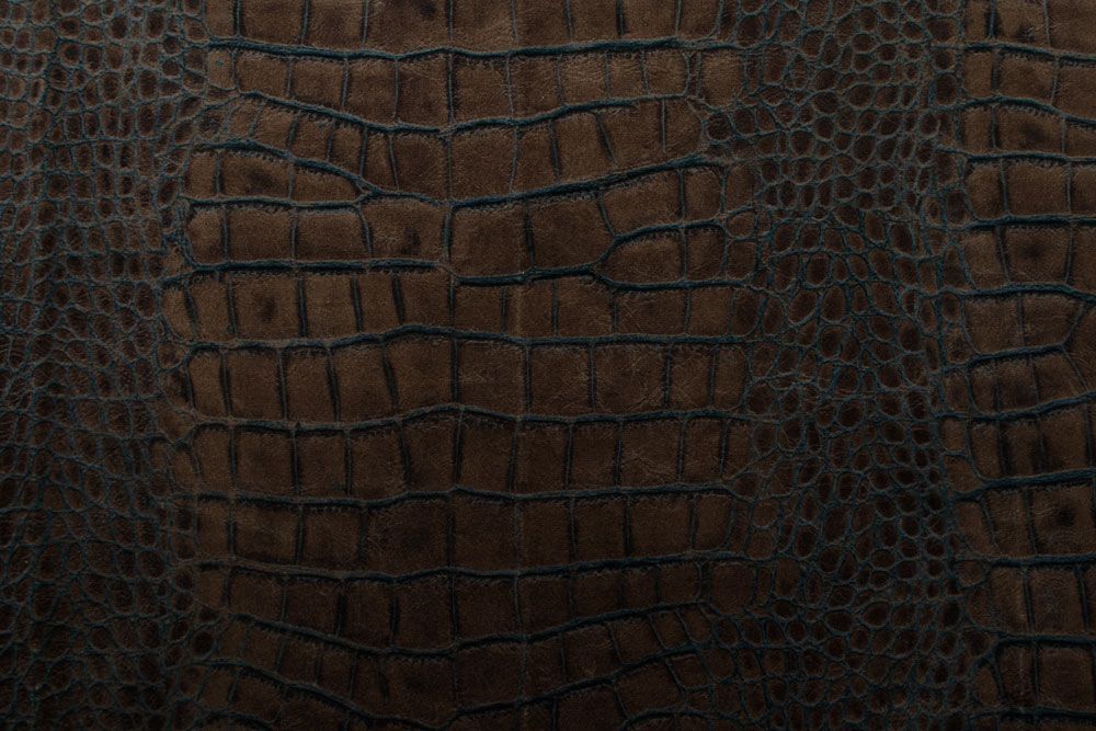 Möbelsamt - Krokodil - Braun