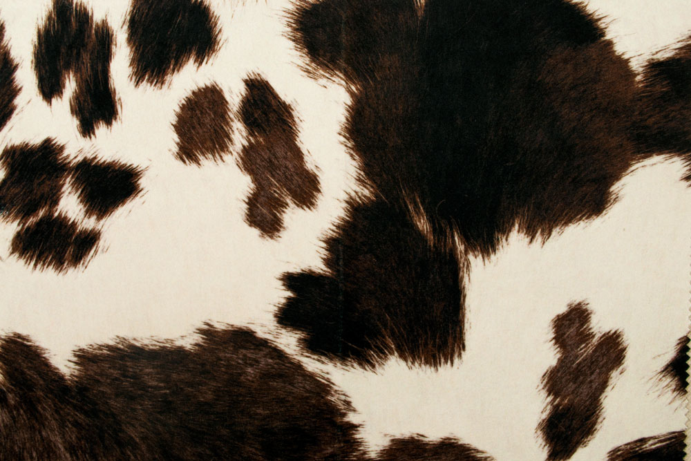 Möbelsamt - Kuhfell - Schwarzbraun