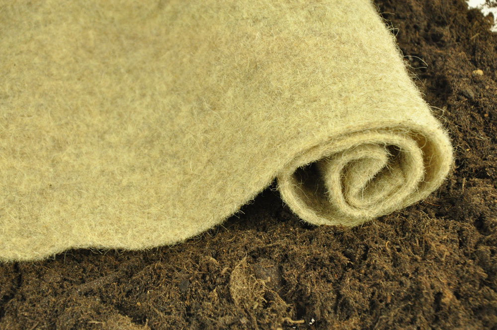 Saison-Mulchmatte - Schafschurwolle - Natur