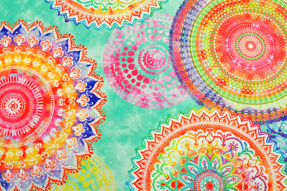 Outdoor-Stoff Dralon® - Mandala - Türkis