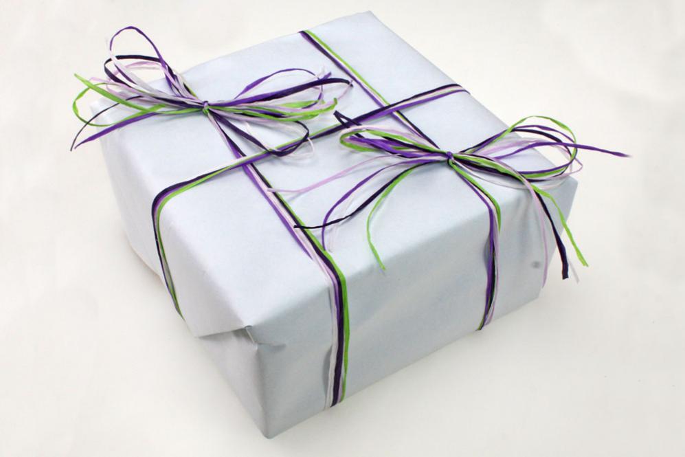 Bast-Geschenkband - matt - Multicolor - 2 mm, 50 m Rolle