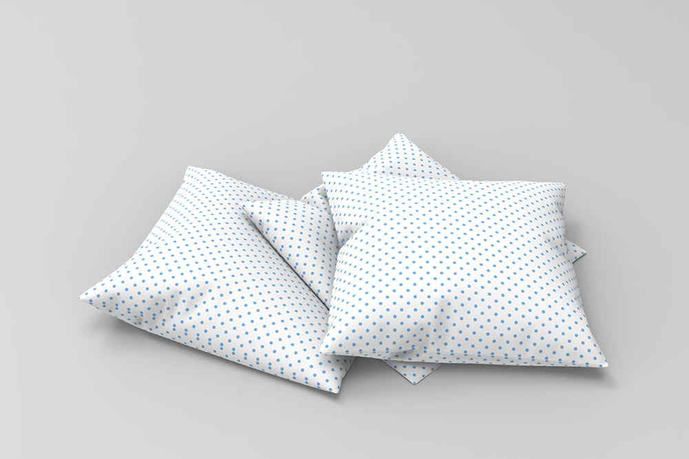 Patchwork-Stoff Basic - Kleine Punkte - Weiß/Hellblau