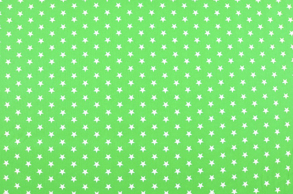 Patchwork-Stoff Léger - Small Stars - Hellgrün/Weiß