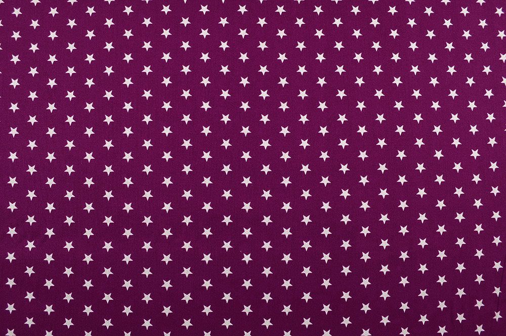 Patchwork-Stoff Léger - Small Stars - Lila/Weiß