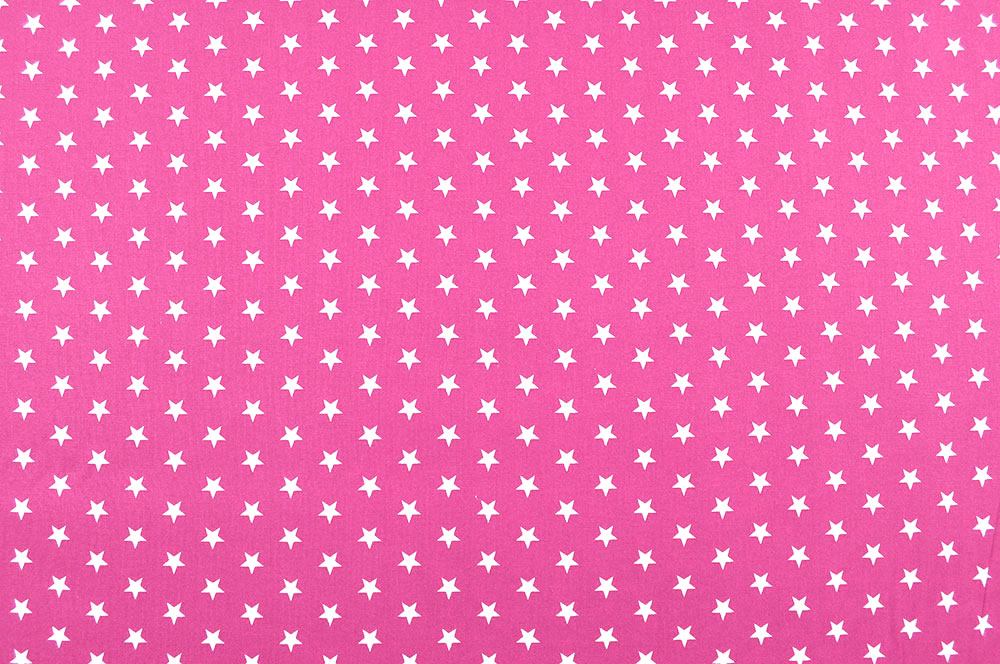 Patchwork-Stoff Léger - Small Stars - Pink/Weiß