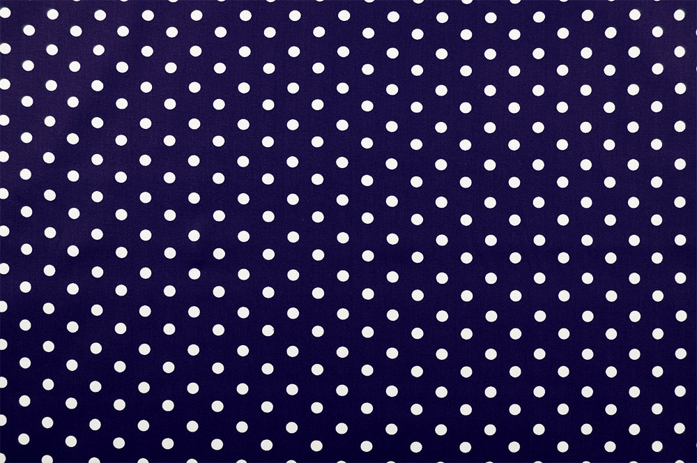 Patchwork-Stoff Léger - Big Dots - Nachtblau/Weiß
