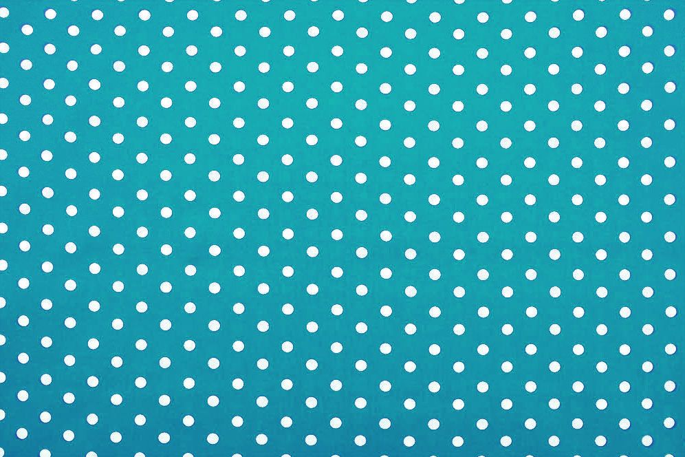 Patchwork-Stoff Léger - Big Dots - Petrol/Weiß