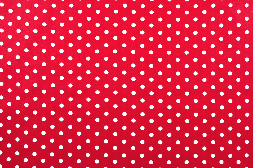 Patchwork-Stoff Léger - Big Dots - Rot/Weiß