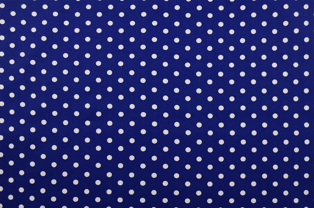 Patchwork-Stoff Léger - Big Dots - Royal/Weiß
