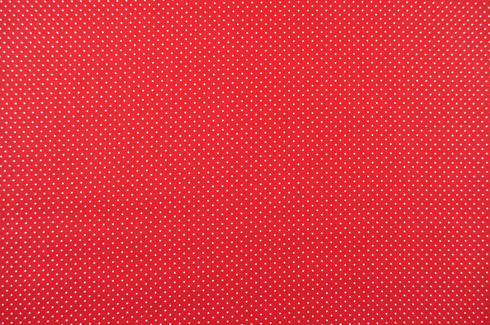 Patchwork-Stoff Léger - Small Dots - Rot/Weiß