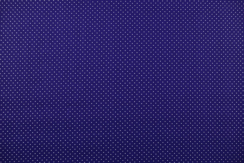 Patchwork-Stoff Léger - Small Dots - Royal/Weiß