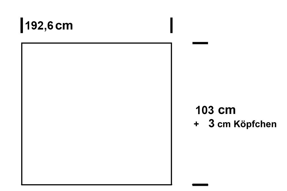 Fertig-Scheibengardine - Voile Trevira CS - permanent schwer entflammbar - a: 192,6 x b: 103 cm - Weiß