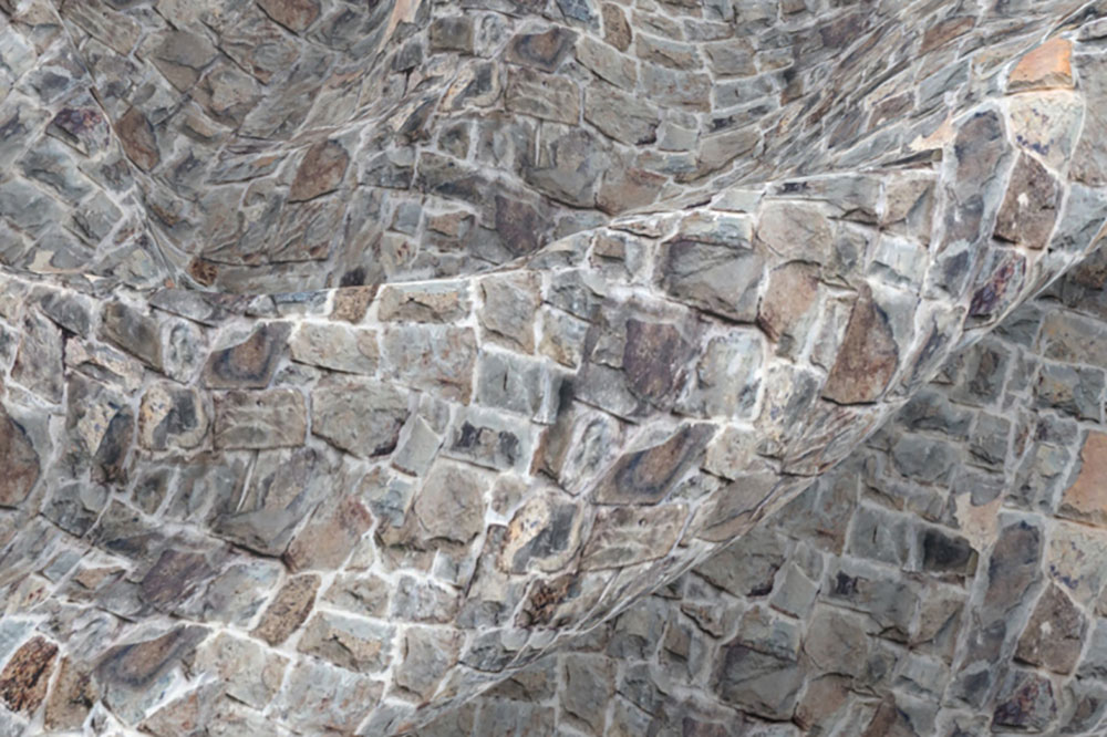 Blackout perm. schwer entflammbar - Steinmauer