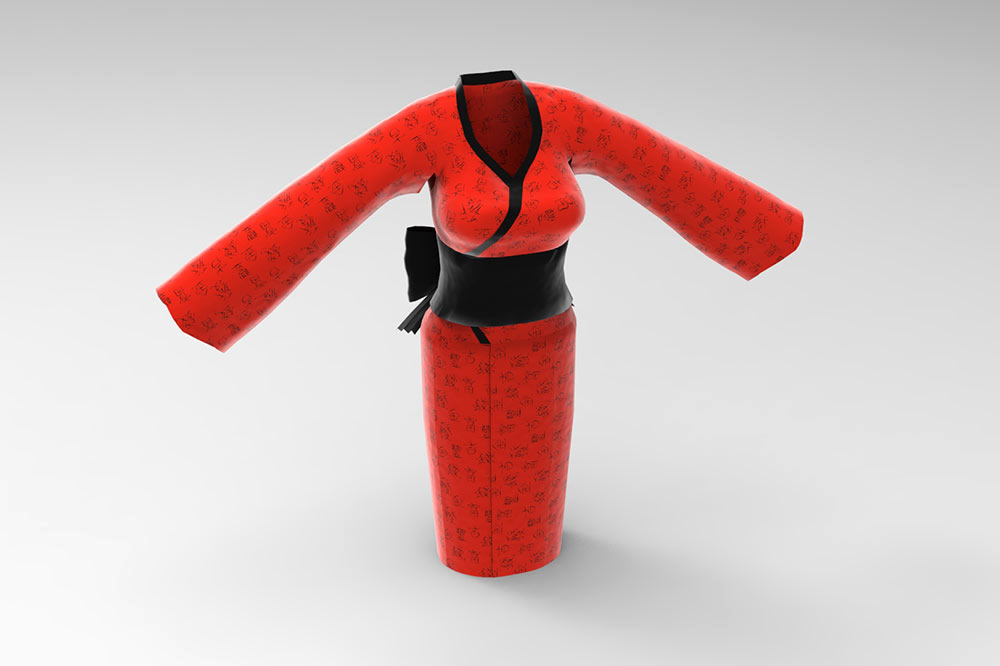 Satin Chinesische Schriftzeichen