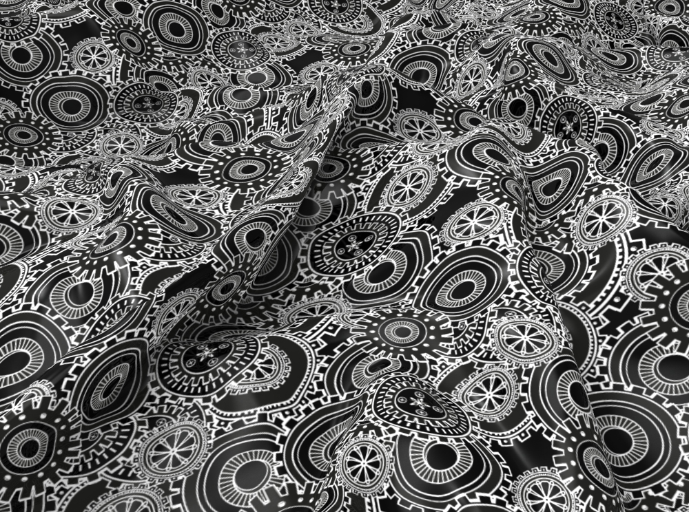 Steampunk-Satin - Zahnrad