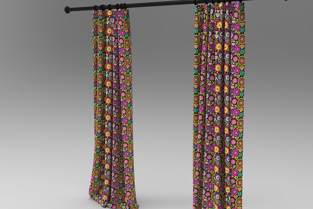 Satin - Retroblumenwiese